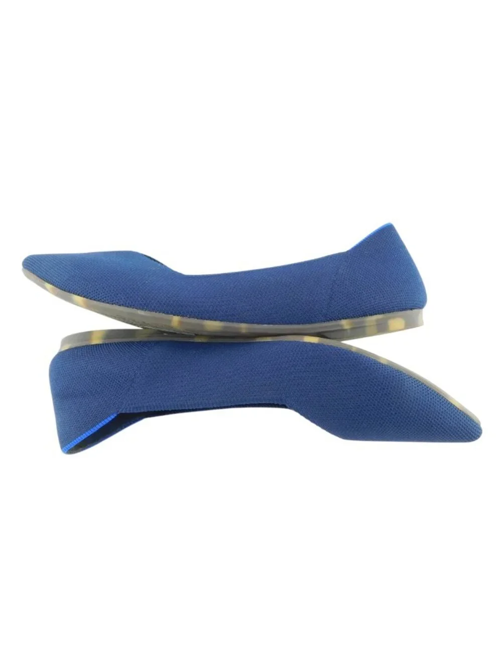 Rothy's Deep Blue Knit Pointed Ballet Flats 10